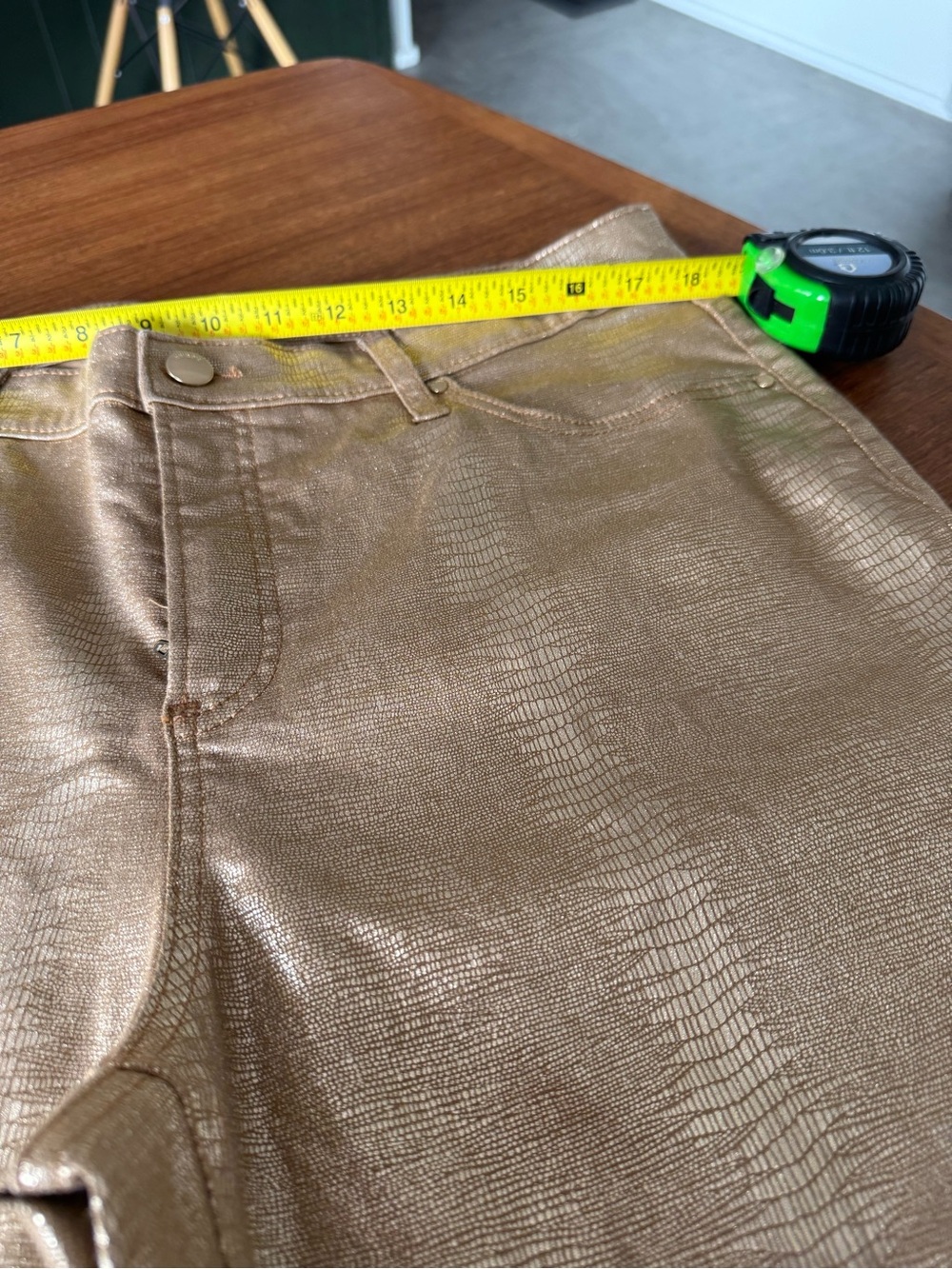 Chico's Subtle-Gold Snakeprint Pants
